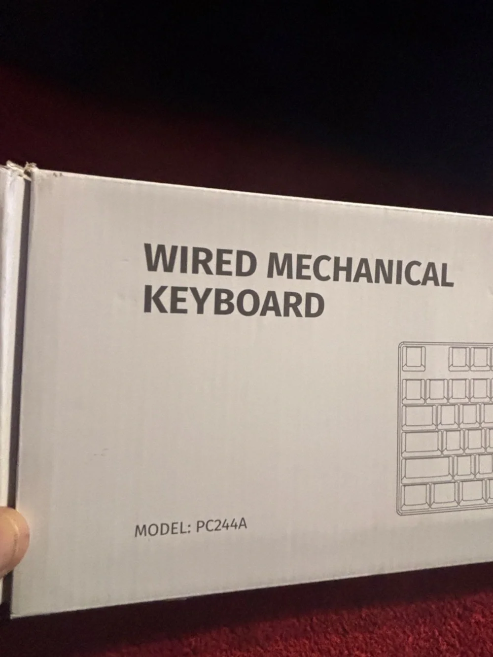 Pictek Wired Mechanical Keyboard - White. New